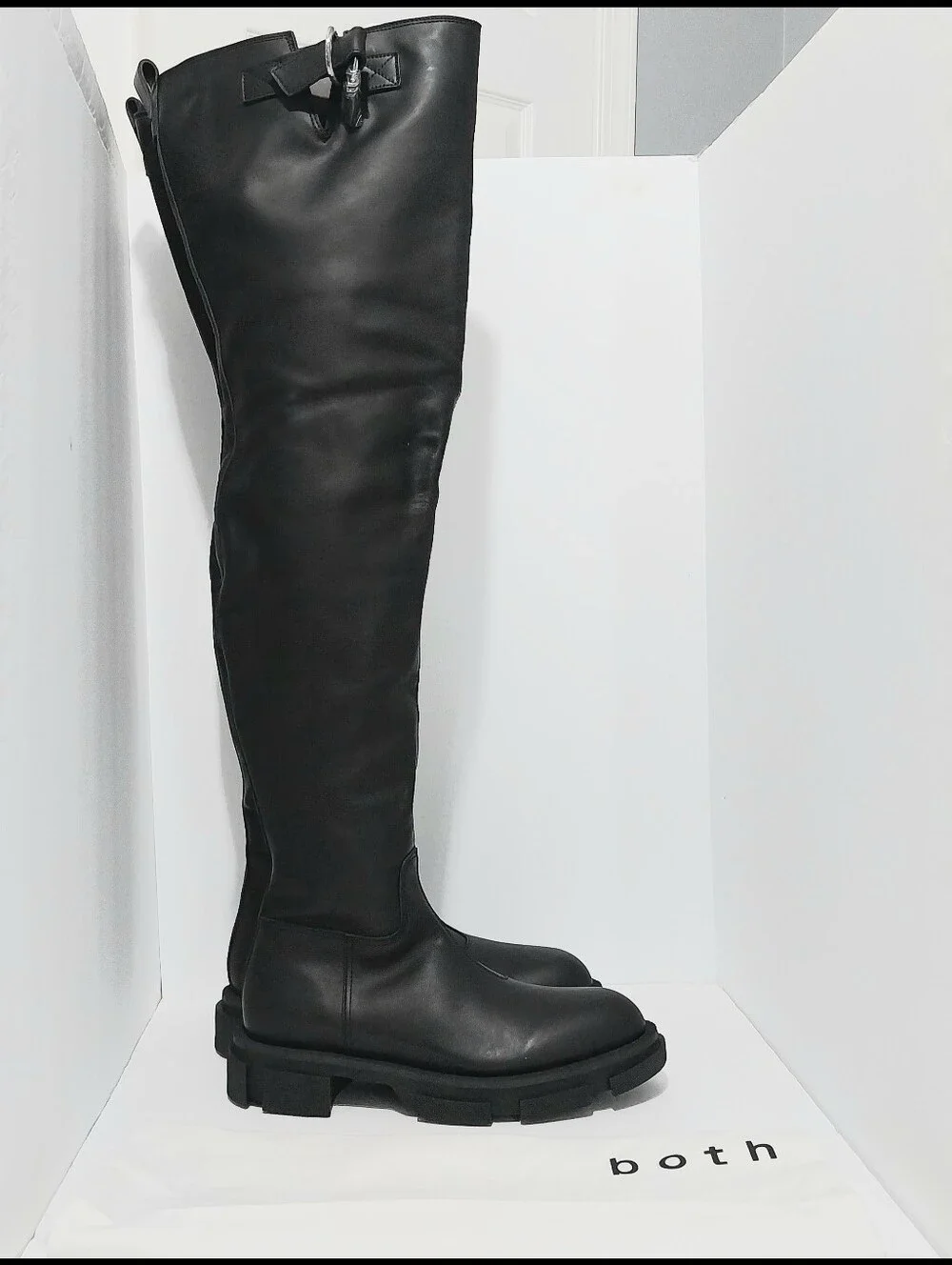 Both Paris GAO Piercing Thigh High Boots, NEW, Size 42|US 11